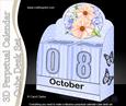 3D Pretty Petals Perpetual Calendar Desk Set 3D Decoupage