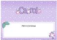 Merry Christmas Carol Penguins Matching Large Dl Insert