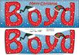 Merry Christmas Boyd Xmas Hats Large Dl & 3D Decoupage