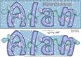 Merry Christmas Alan Xmas Lights Large Dl & 3D Decoupage