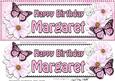 Large Dl Birthday Margaret Floral Butterflies 3D Decoupage