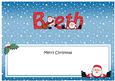 Xmas Beth Santa Signpost Large Dl Insert