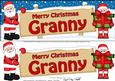 Xmas Granny Santa Signpost Lge Dl Easicut Decoupage