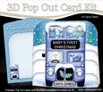 3D Xmas Santa Express Baby's First Christmas Pop Out Card