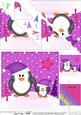 Xmas Penguin Felties Scallop Corner Side Stacker Topper