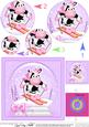 Xmas Skiing Milly Moo Cow Snowglobe Circle Pyramage Topper