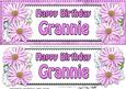 Large Dl Birthday Grannie Daisies Floral 3D Decoupage
