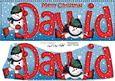 Merry Christmas David Snowmen Large Dl & 3D Decoupage