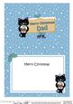 Xmas Dad Cat's Pudding Signpost 5x7 Matching Insert