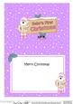Baby's 1st Christmas Santa Signpost 5x7 Matching Insert