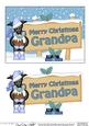 Christmas Grandpa Scottie Dog Signpost 5x7 Easicut Decoupage