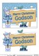 Christmas Godson Gigi Horse Signpost 5x7 Easicut Decoupage