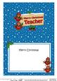 Christmas Teacher Robins Signpost 5x7 Matching Insert