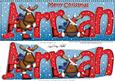 Merry Christmas Arran Rudolph Large Dl & 3D Decoupage