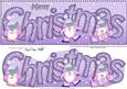 Large Dl Merry Christmas Penguins Quick Card 3D Decoupage
