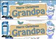 Christmas Grandpa Teddy Signpost Lge Dl Easicut Decoupage