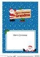 Xmas Grandma Santa Signpost 5x7 Matching Insert