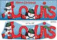 Merry Christmas Louis Snowmen Large Dl & 3D Decoupage