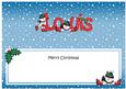 Merry Christmas Louis Snowmen Matching Large Dl Insert