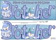Large Dl Xmas Little Brother Snowmen Quick Card 3D Decoupage