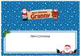 Xmas Granny Santa Signpost Lge Dl Matching Insert