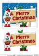 Xmas Merry Christmas Bear Signpost 5x7 Easicut Decoupage