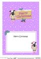 Xmas Merry Christmas Bear Signpost 5x7 Matching Insert