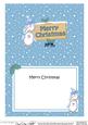 Xmas Merry Christmas Penguins Signpost 5x7 Matching Insert
