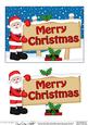 Xmas Merry Christmas Santa Signpost 5x7 Easicut Decoupage