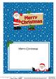 Xmas Merry Christmas Santa Signpost 5x7 Matching Insert
