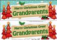 Xmas Great Grandparents Trees Signpost Large Dl