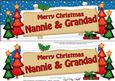 Xmas Nannie & Grandad Trees Signpost Lge Dl Decoupage