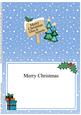 Xmas Personalised Allan & Jeanette Matching A5 Insert