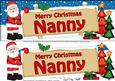 Christmas Nanny Santa Signpost Large Dl Easicut 3D Decoupage