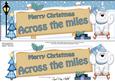 Xmas Across the Miles Bear Signpost Lge Dl Easicut Decoupage