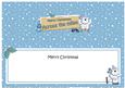 Xmas Across the Miles Polar Bear Signpost Lge Dl Insert