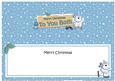 Xmas to You Both Polar Bear Signpost Lge Dl Insert