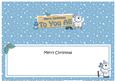 Xmas to You All Polar Bear Signpost Lge Dl Insert