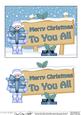 Xmas All of You Santa Signpost 5x7 Easicut Decoupage