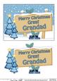 Xmas Great Grandad Trees Signpost 5x7 Easicut Decoupage