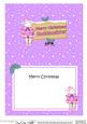 Xmas Goddaughter Westie Dog Signpost 5x7 Matching Insert