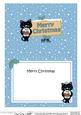 Xmas Merry Christmas Cat Signpost 5x7 Matching Insert