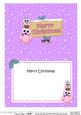 Xmas Merry Christmas Owls Signpost 5x7 Matching Insert