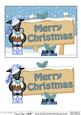 Xmas Merry Christmas Dog Signpost 5x7 Easicut Decoupage