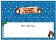 Xmas Daughter & Son in Law Penguin Signpost Large Dl Insert