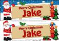 Xmas Jake Santa Signpost Large Dl Easicut Decoupage