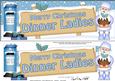 Xmas Dinner Ladies Santa Signpost Large Dl Easicut Decoupage