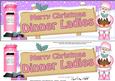 Xmas Dinner Ladies Santa Signpost Large Dl Easicut Decoupage