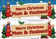 Xmas Mum & Husband Xmas Trees Signpost Lge Dl Easicut