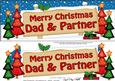 Xmas Dad & Partner Xmas Trees Signpost Lge Dl Easicut